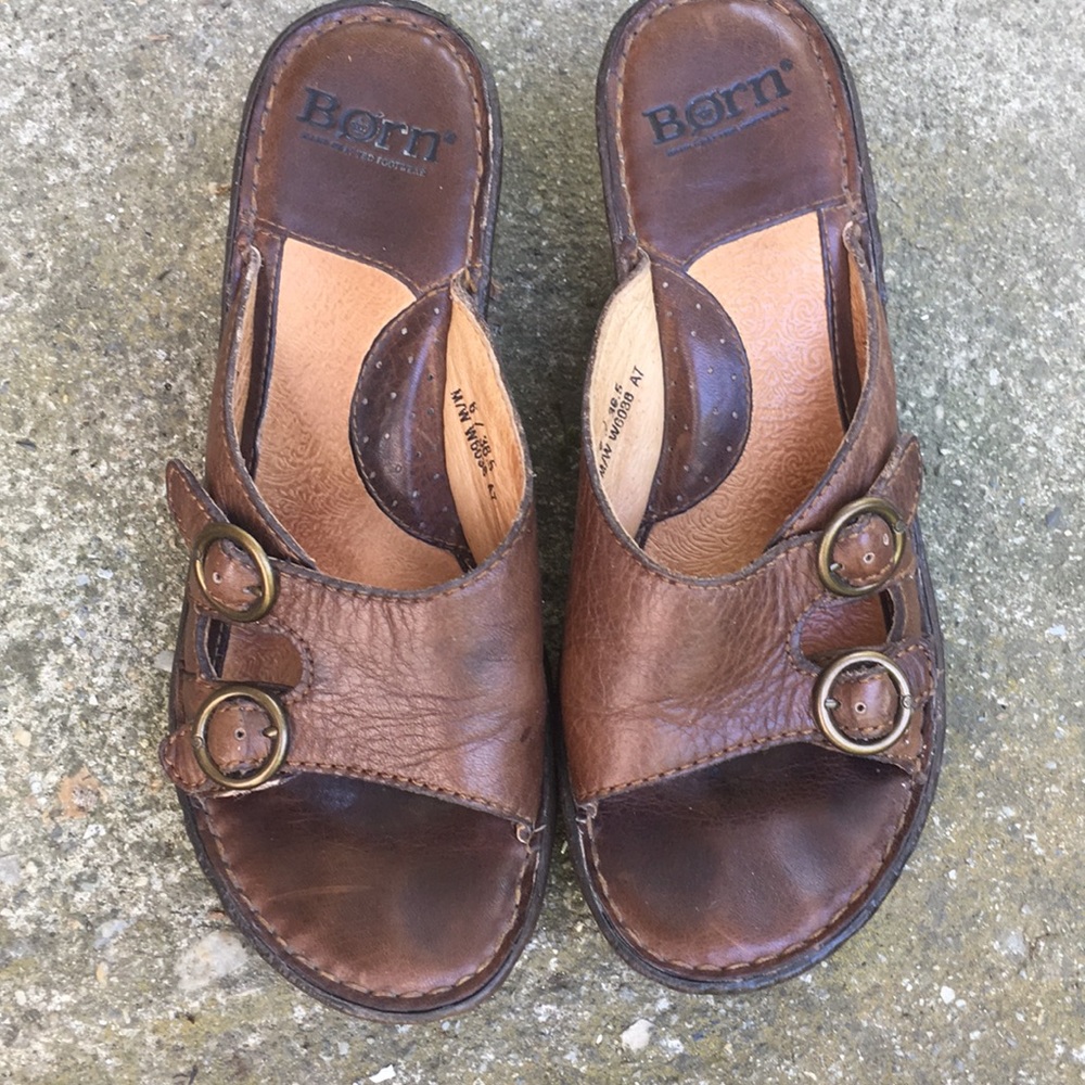 Born double buckle slip-on sandals - Picture 4 of 6